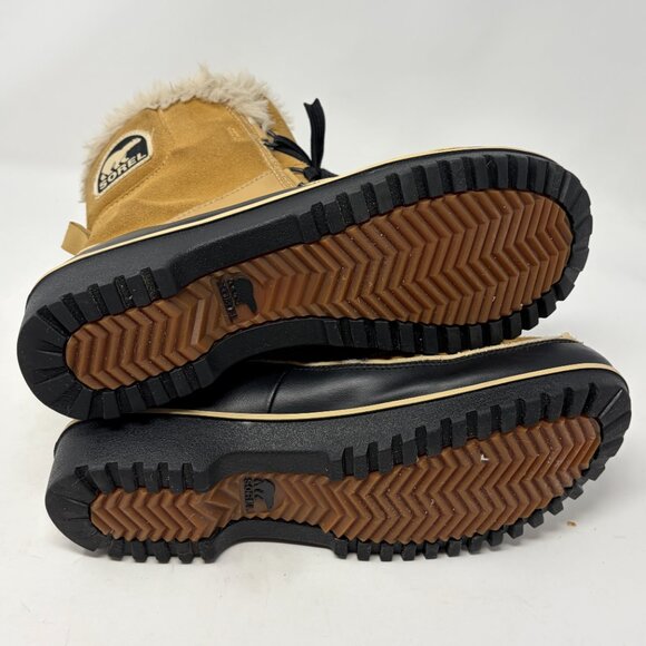 Sorel women's low Tivoli II boots 9.5 tan suede faux fur - Picture 7 of 9